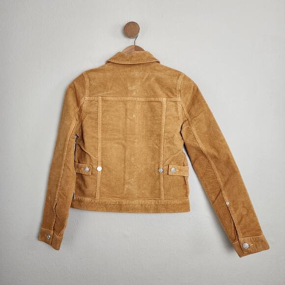 AG Adriano Goldschmied Flacky The Trucker Corduroy Jacket Mud Mustard NWT XS - Picture 16 of 16